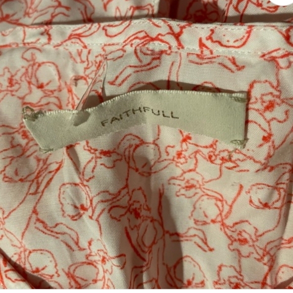 Faithfull The Brans Elegant Pink Floral Dress NWT - Picture 6 of 9